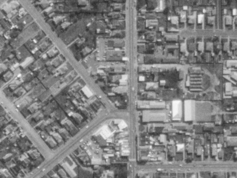 151 Colombo Street from the air, 1975-1979