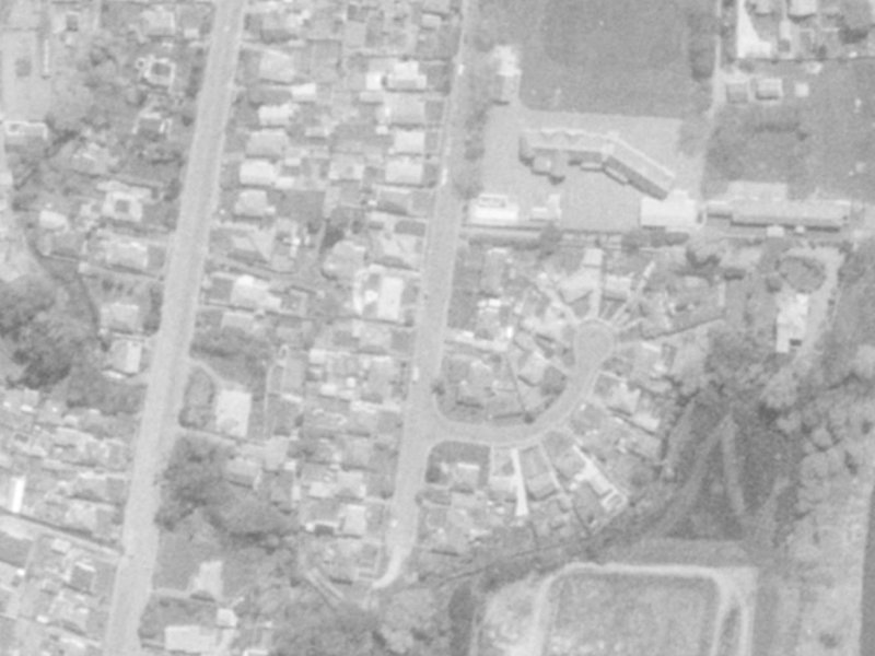 21 Newbery Street from the air, 1975-1979