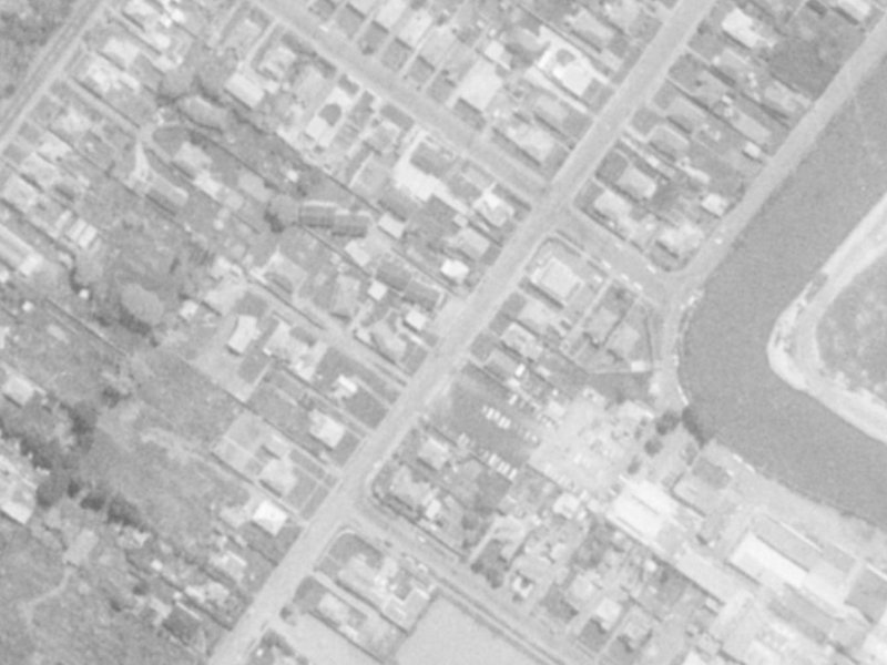 81 Bamford Street from the air, 1975-1979
