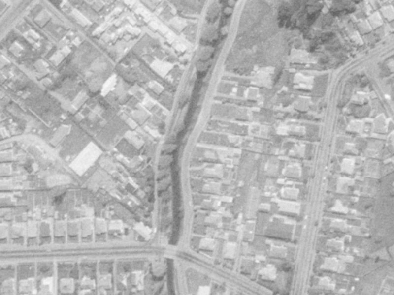 18 Riverlaw Terrace from the air, 1975-1979