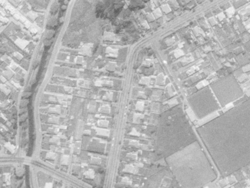 57 St Martins Road from the air, 1975-1979
