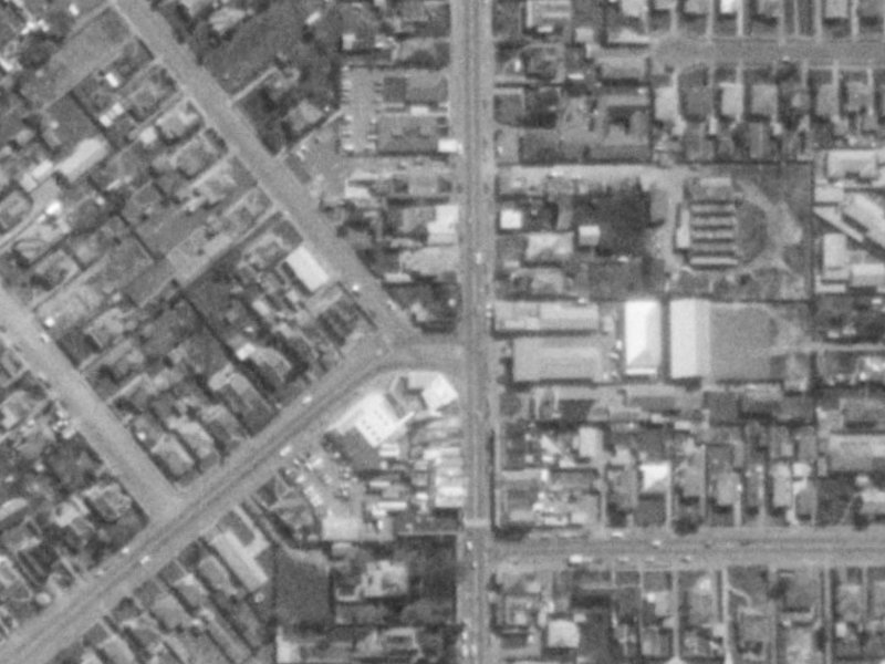 150–152 Somerfield Street from the air, 1975-1979