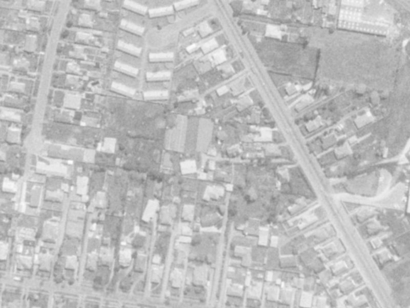 228A Opawa Road from the air, 1975-1979