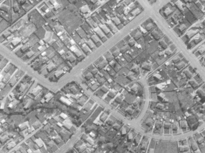 14 Cobham Street from the air, 1975-1979