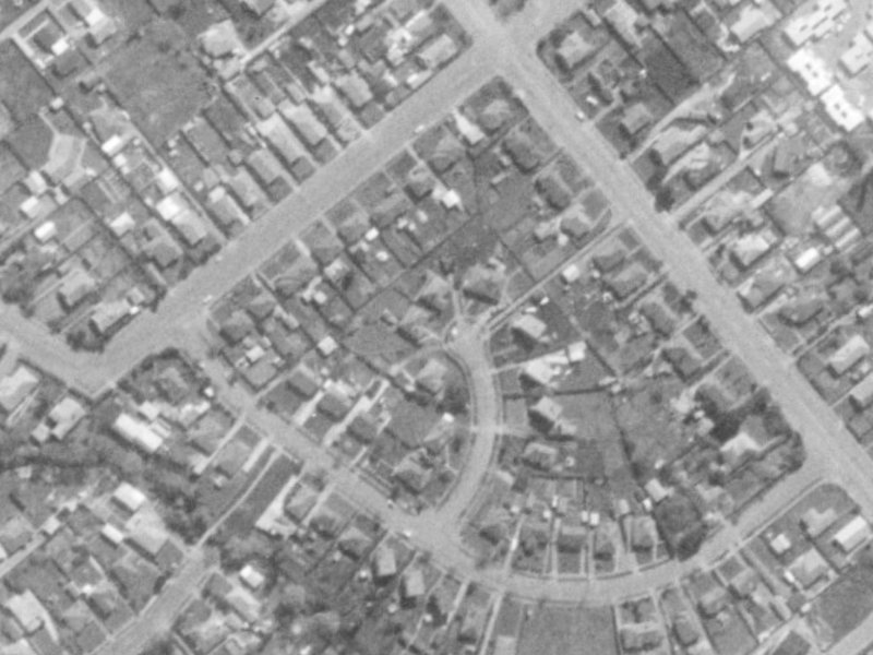 7A Gleig Place from the air, 1975-1979