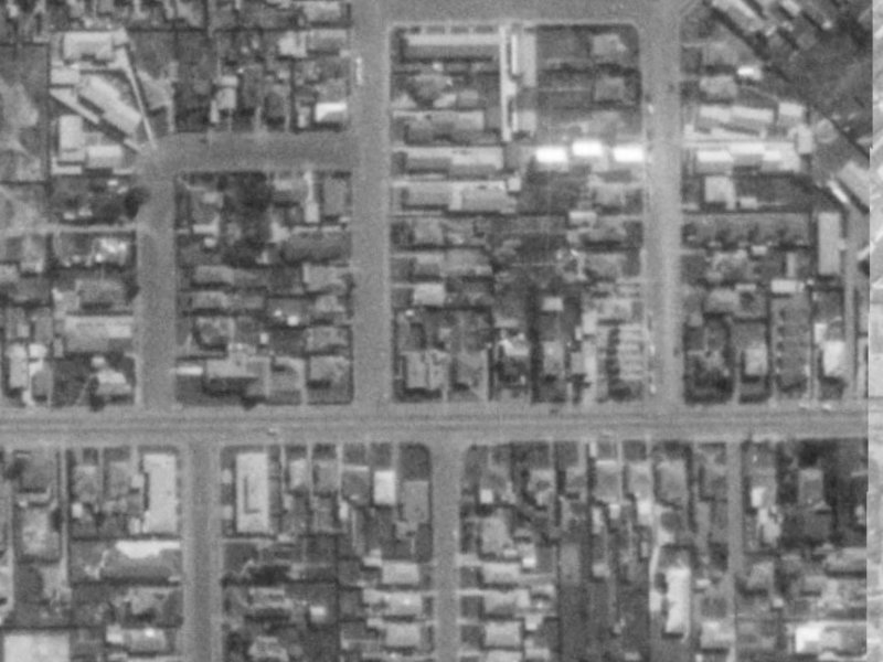 87 Tennyson Street from the air, 1975-1979