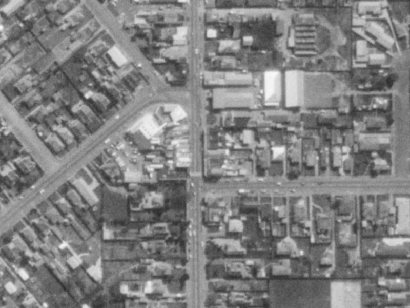 134 Colombo Street from the air, 1975-1979