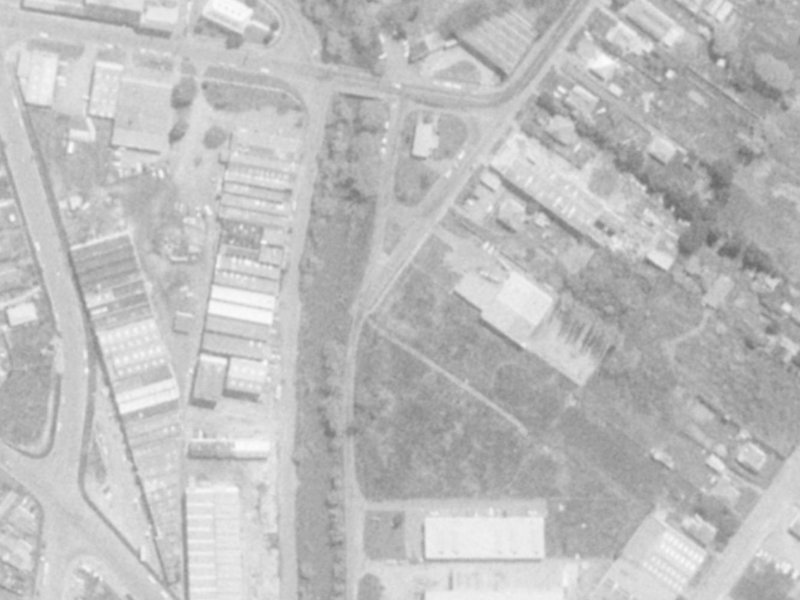 109 Rutherford Street from the air, 1975-1979