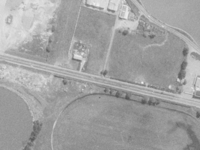 1037-1041 Ferry Road from the air, 1975-1979