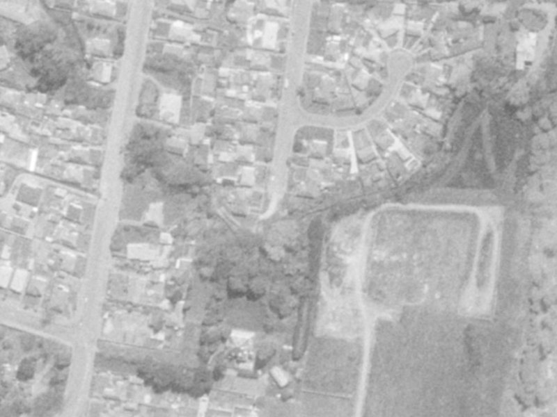 31 Newbery Street from the air, 1975-1979