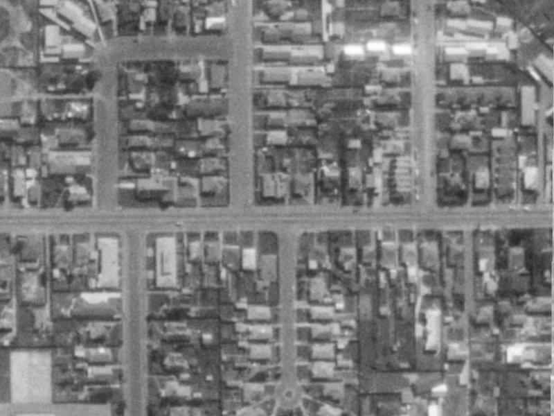 53 Tennyson Street from the air, 1975-1979