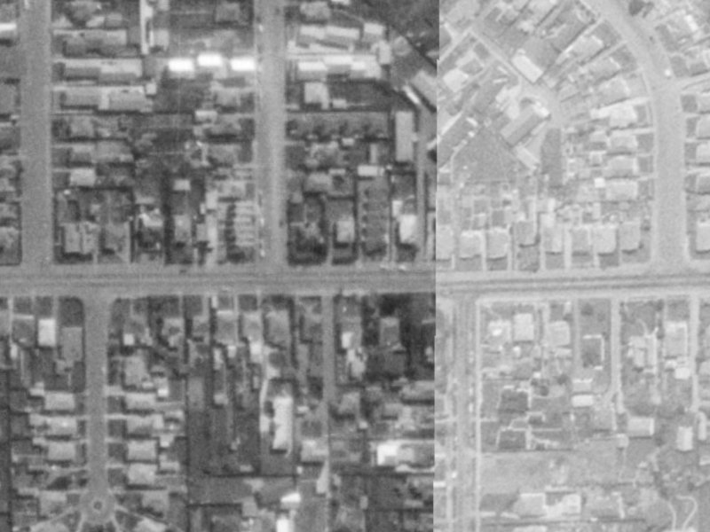 79 Tennyson Street from the air, 1975-1979