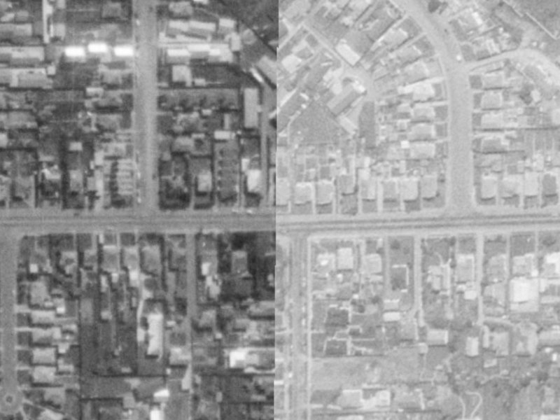 89-91 Tennyson Street from the air, 1975-1979