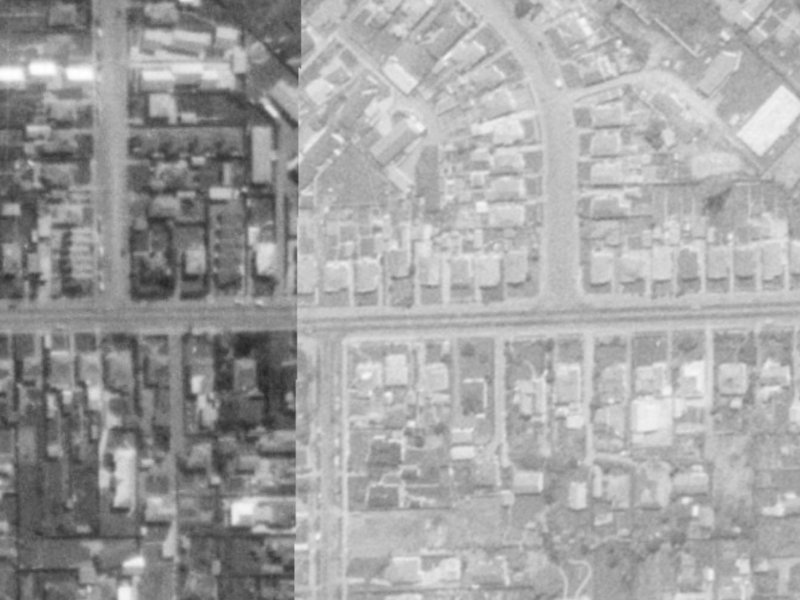 101 Tennyson Street from the air, 1975-1979