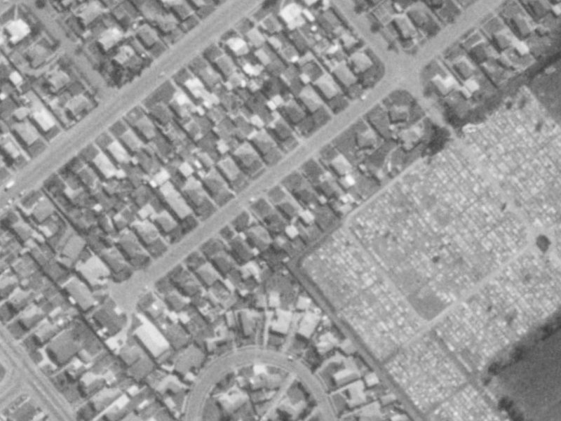 22 Roker Street from the air, 1975-1979