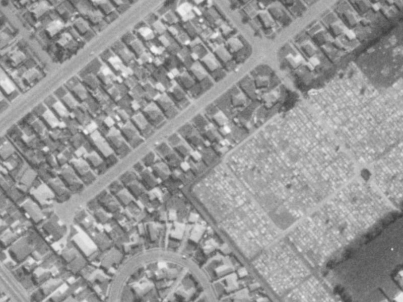 24A Roker Street from the air, 1975-1979