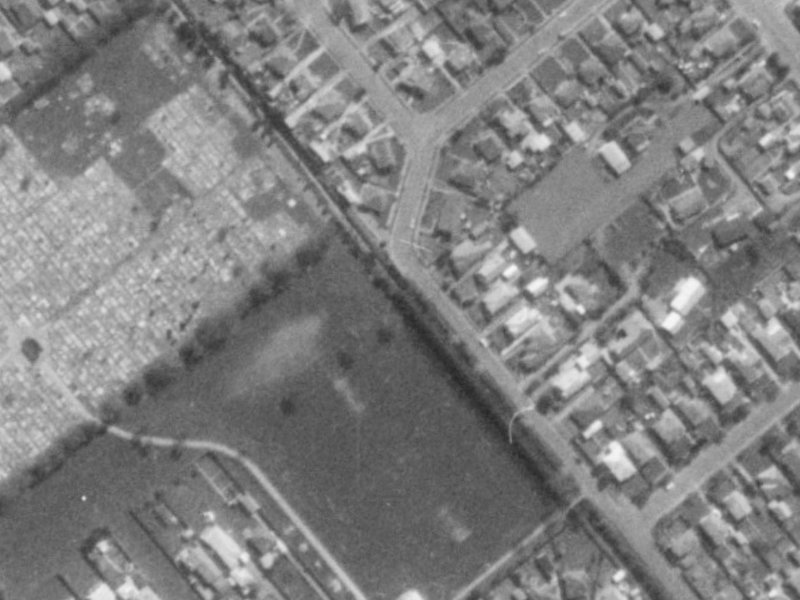 2 Cooke Street from the air, 1975-1979