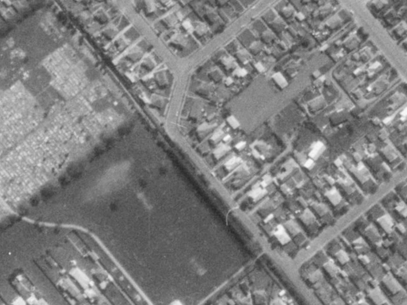 48 Woodard Terrace from the air, 1975-1979