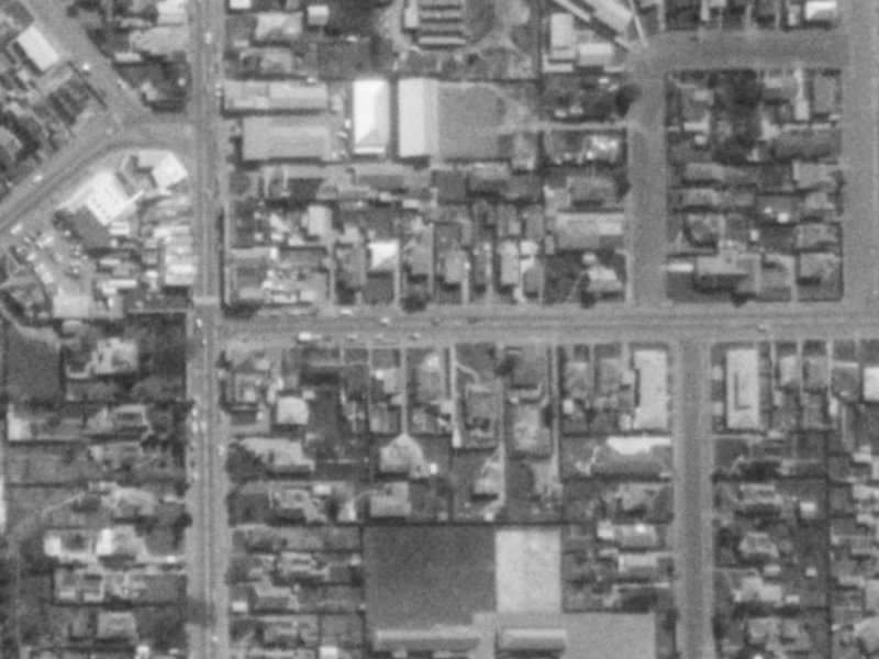 18 Tennyson Street from the air, 1975-1979