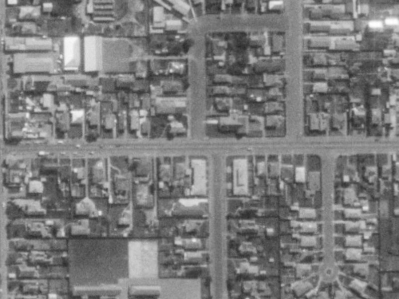 38-46 Tennyson Street from the air, 1975-1979