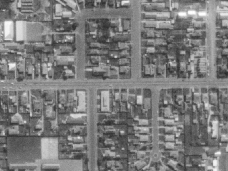 48 Tennyson Street from the air, 1975-1979
