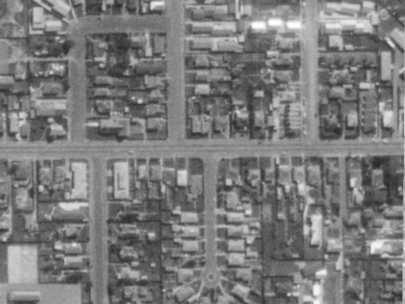 58 Tennyson Street from the air, 1975-1979