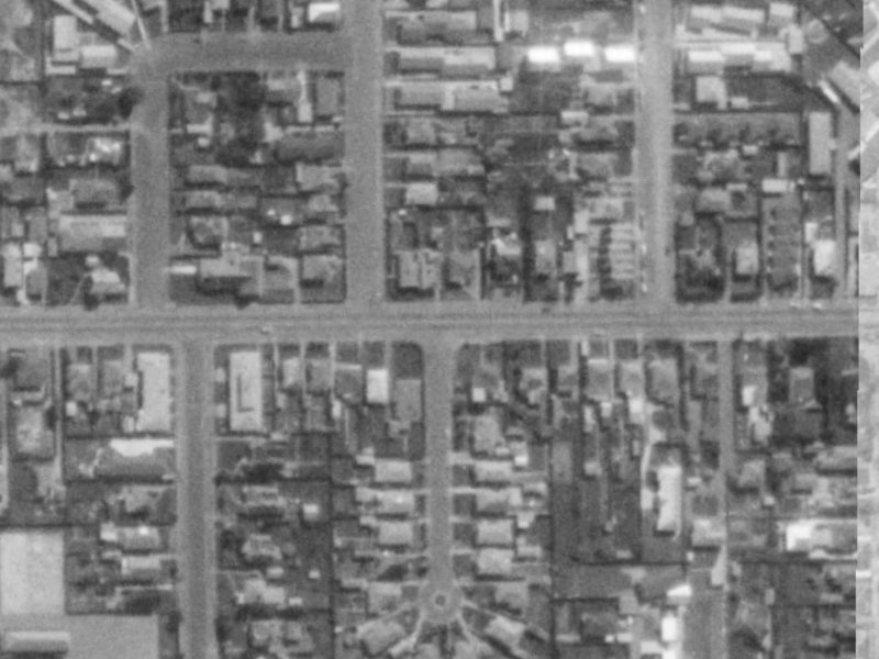60 Tennyson Street from the air, 1975-1979
