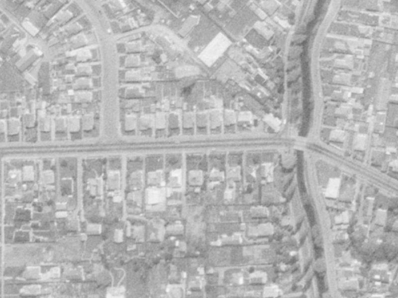 138 Tennyson Street from the air, 1975-1979