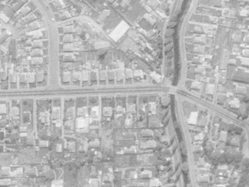 142 Tennyson Street from the air, 1975-1979