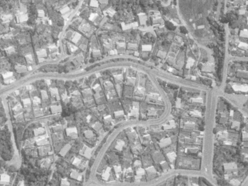 St Andrews Hill Road from the air, 1975-1979