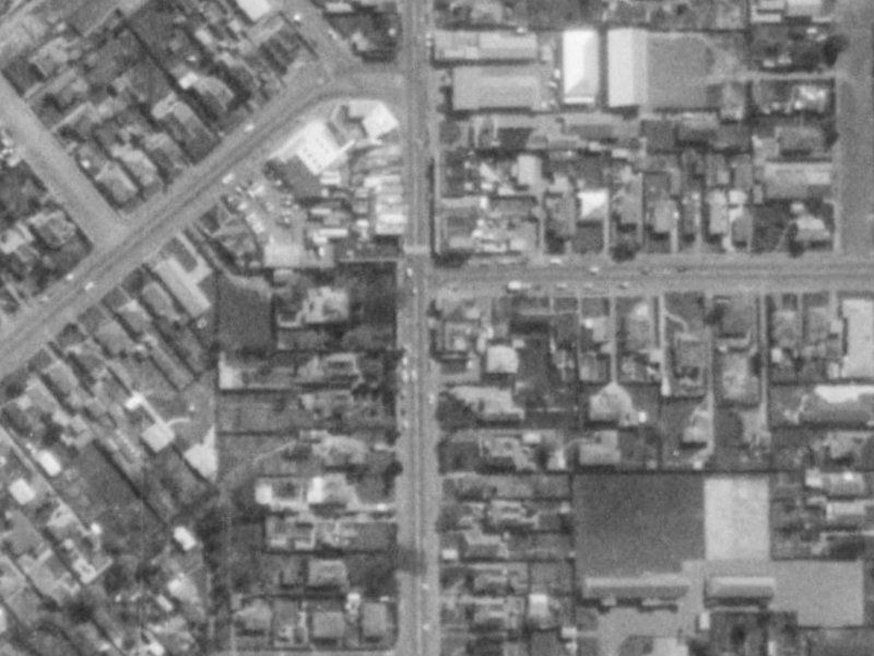 126 Colombo Street from the air, 1975-1979