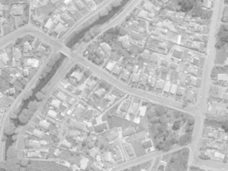 Beckford Road from the air, 1975-1979