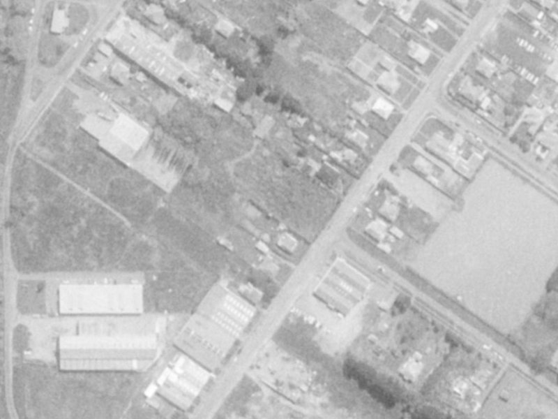 110 Bamford Street from the air, 1975-1979
