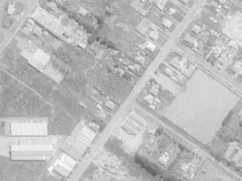 106 Bamford Street from the air, 1975-1979