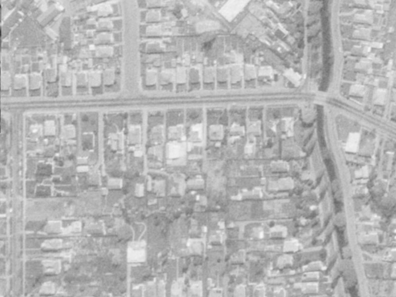 81 Norwood Street from the air, 1975-1979