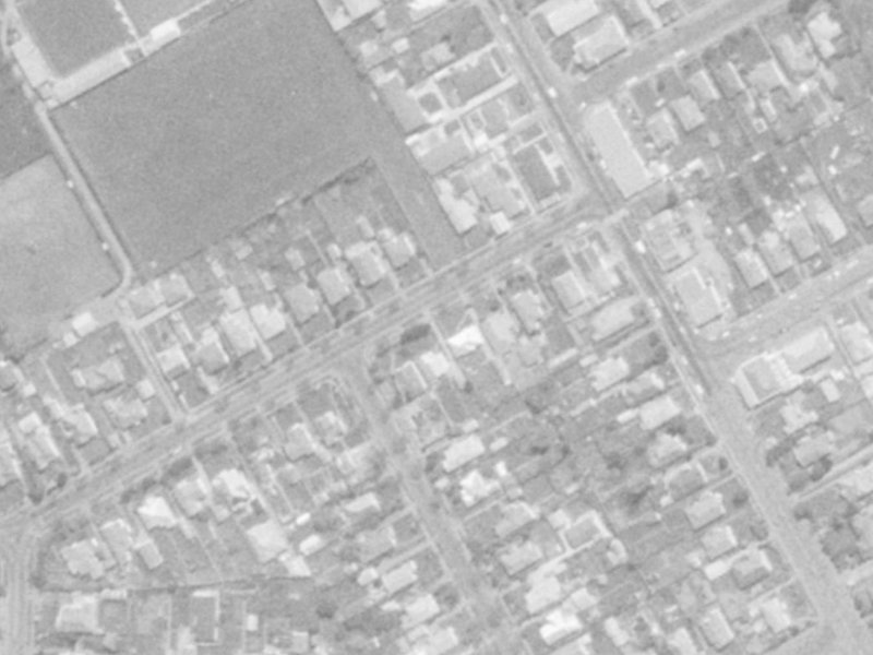 24A Gamblins Road from the air, 1975-1979
