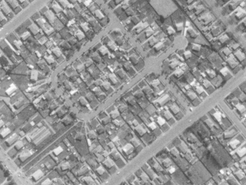 13 Winsor Crescent from the air, 1975-1979