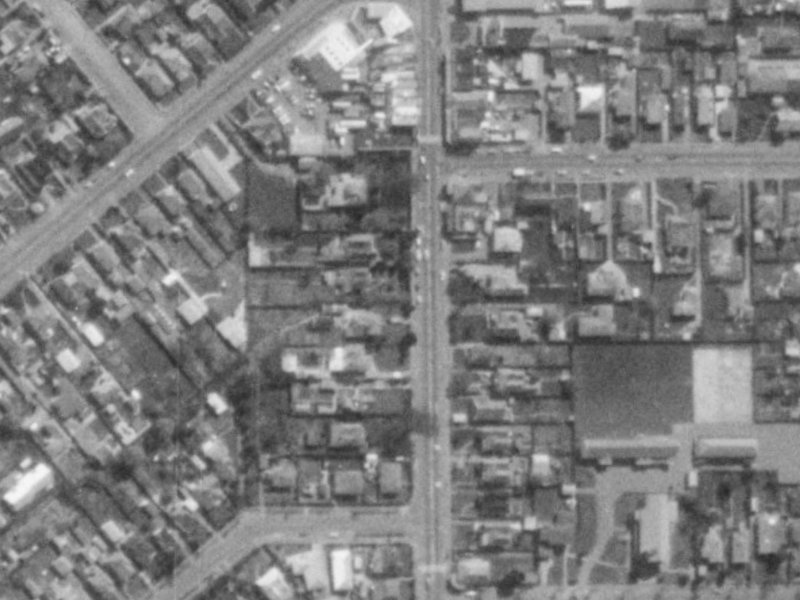 127A Colombo Street from the air, 1975-1979
