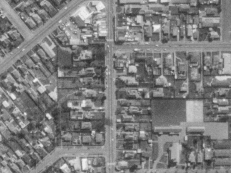 120 Colombo Street from the air, 1975-1979