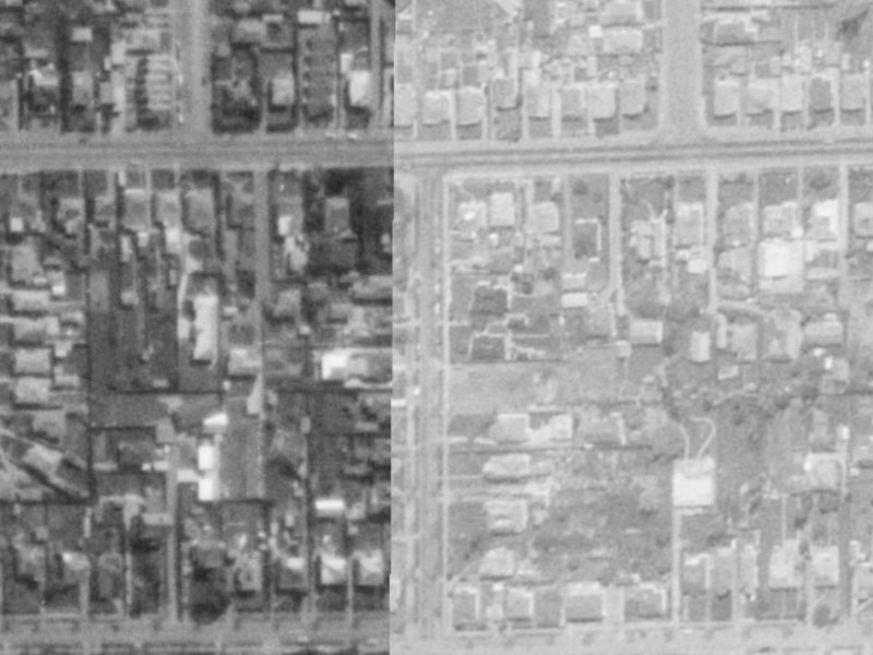 74 Norwood Street from the air, 1975-1979