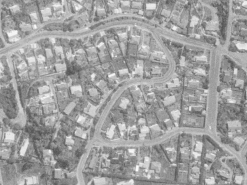 Saint Andrews Hill Road from the air, 1975-1979
