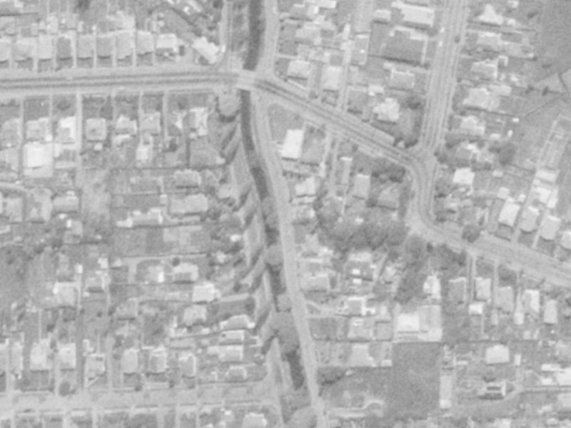100 Palatine Terrace from the air, 1975-1979