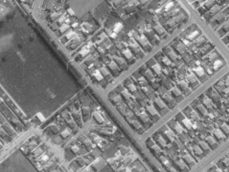 1-3 Stenness Avenue from the air, 1975-1979