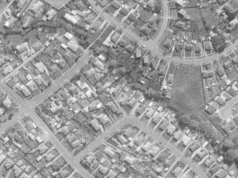 80 Greenpark Street from the air, 1975-1979