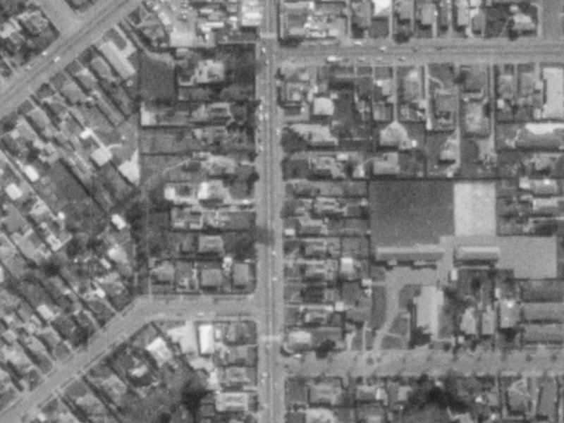 110 Colombo Street from the air, 1975-1979