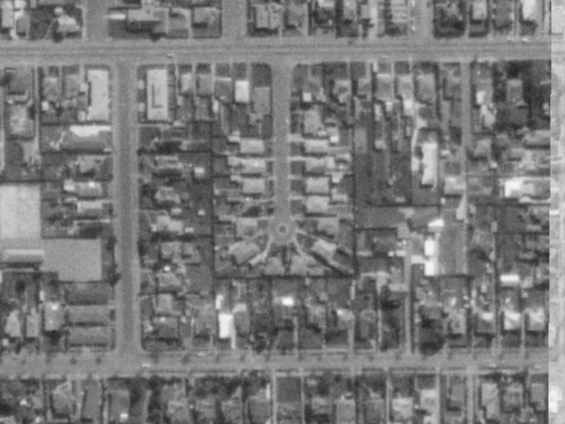 8 Bradford Avenue from the air, 1975-1979