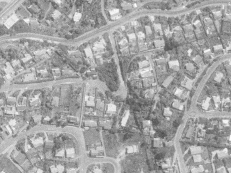 37 Te Awakura Terrace from the air, 1975-1979