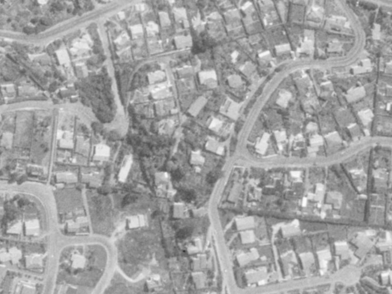 24 Marama Crescent from the air, 1975-1979
