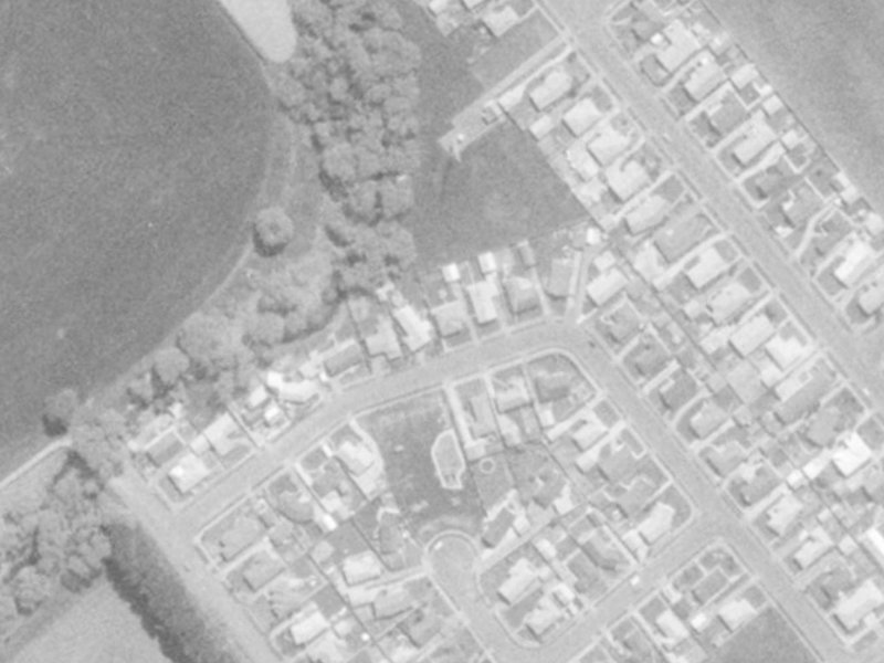 17 Cardinal Drive from the air, 1975-1979