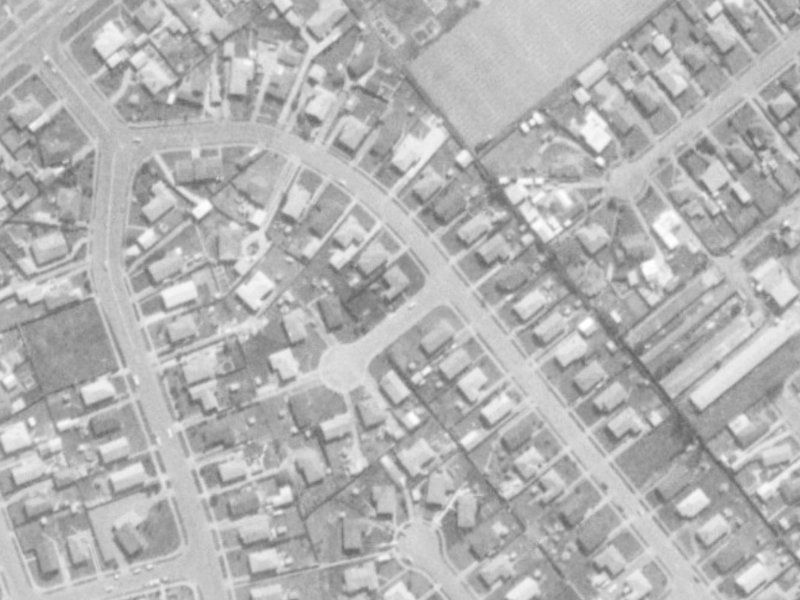 4–8 Myers Place from the air, 1975-1979